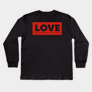 LOVE Seven Teachings WAWEZHI CANADA Indigenous Kids Long Sleeve T-Shirt